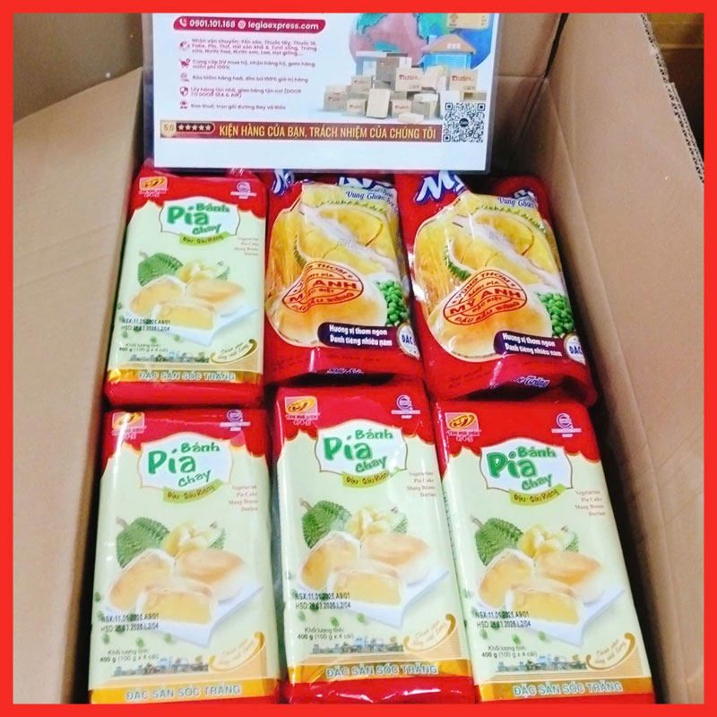 Gửi bánh pía đi mỹ legiaexpress